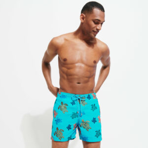 Men Embroidered Swim Trunks Ronde Des Tortues - Limited Edition