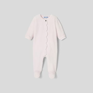 Baby girl pyjamas in velvet bouclette