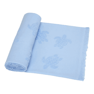 Beach Fouta in Organic Cotton Turtles Jacquard
