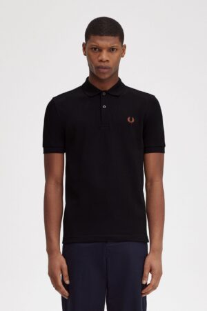 The Fred Perry ShirtM6000 Black / Whisky Brown