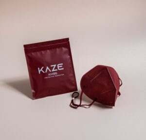 maroon protective face mask