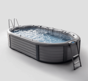 Piscinas desmontable elevada de paneles de PVC con depuradora y escalera MB71914172