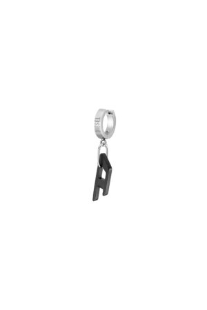 Two-tone Stainless Steel single hoop earring