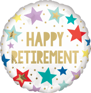 Retirement Celebration Balloon with Stars