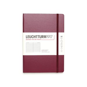 Hardcover Medium Notebook A5 Port Red Ruled