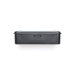 black stackable storage container