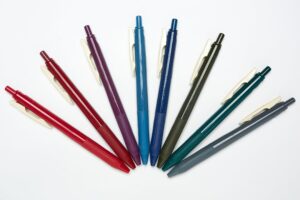 Vintage Brown Grey Gel Pen with Push Clip