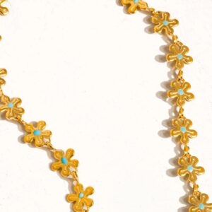gold daisy necklace