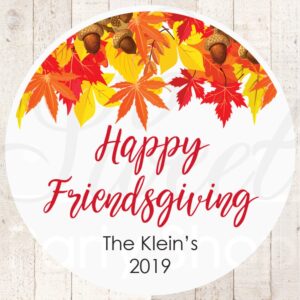Fall Leaf Party Stickers Set of 24
