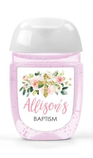 Baptism Hand Sanitizer Favor Labels Set of 30