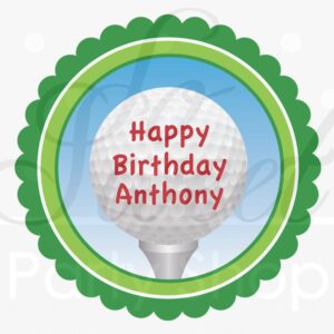 Golf Theme Party Favor Labels Set of 24 Stickers