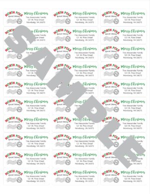 Christmas Address Labels and Envelope Seals Set