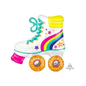 Large Rainbow Skating Theme Foil Balloon