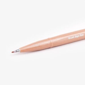 touch sign brush tip pen light brown