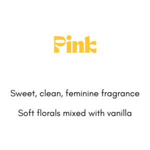 large pink floral candle