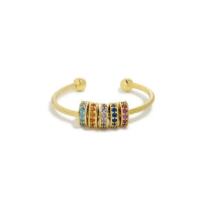 Colorful Bead Fidget Spinner Ring